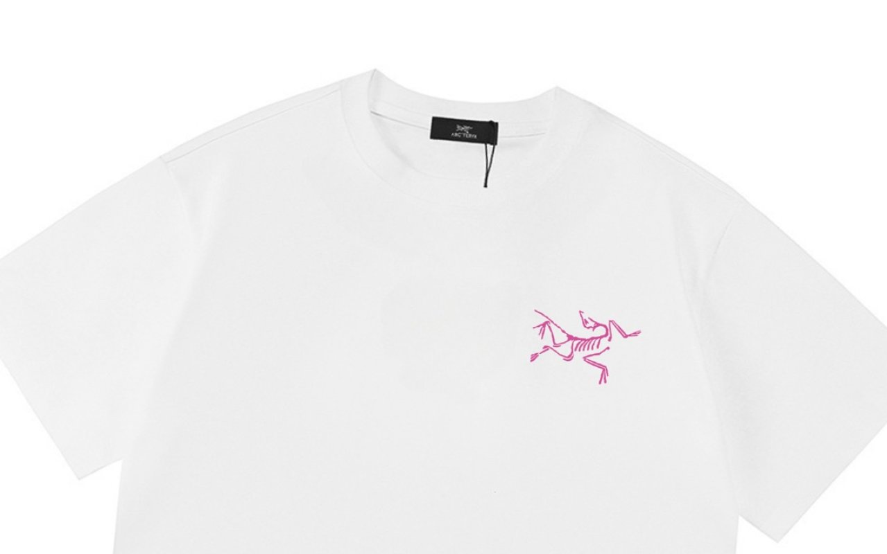 White Graphic Skeleton Wings T-Shirt - Magenta Print view