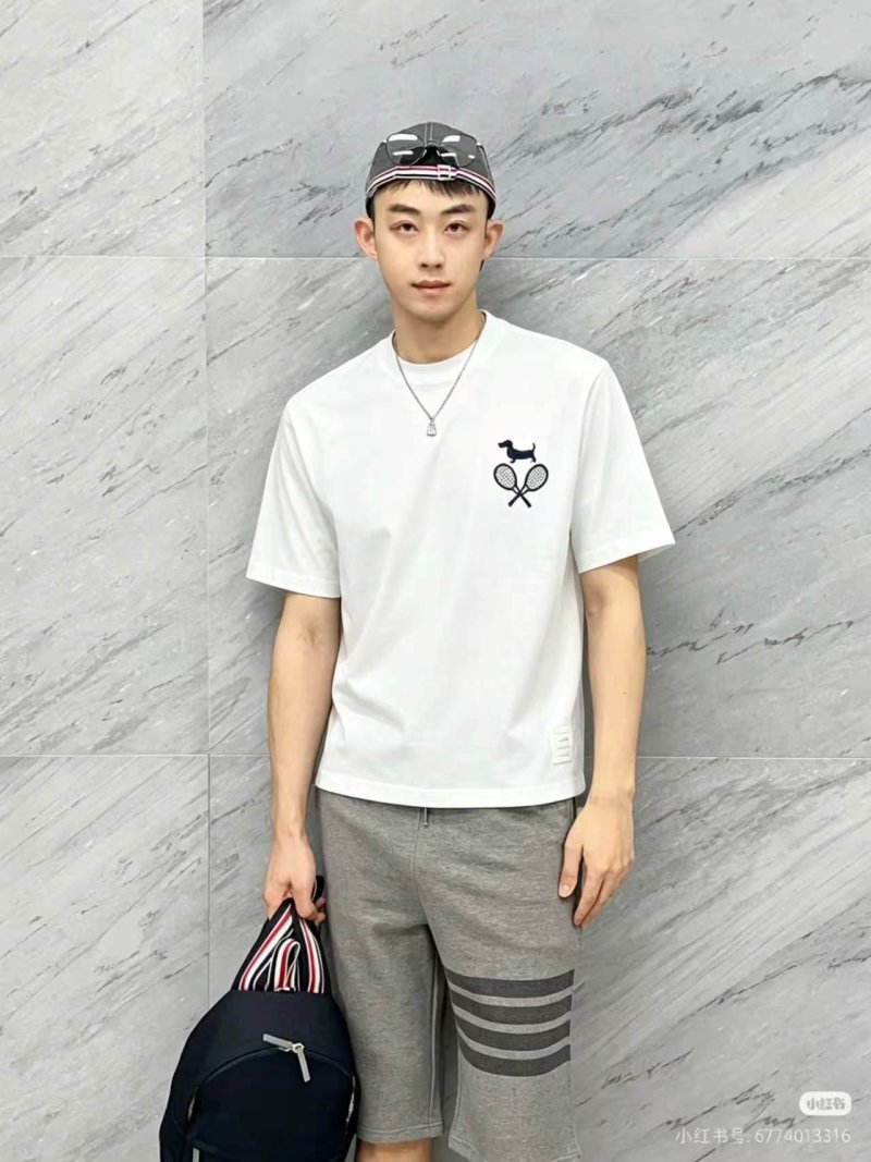 White Classic Short Sleeve T-Shirt with Embroidered Logo view