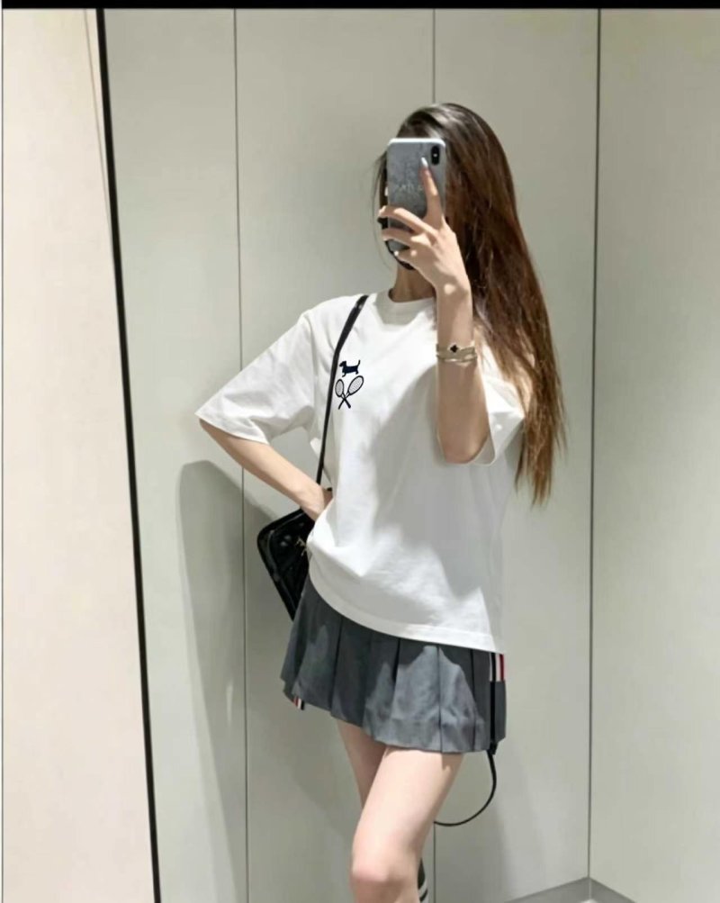 White Classic Short Sleeve T-Shirt with Embroidered Logo view