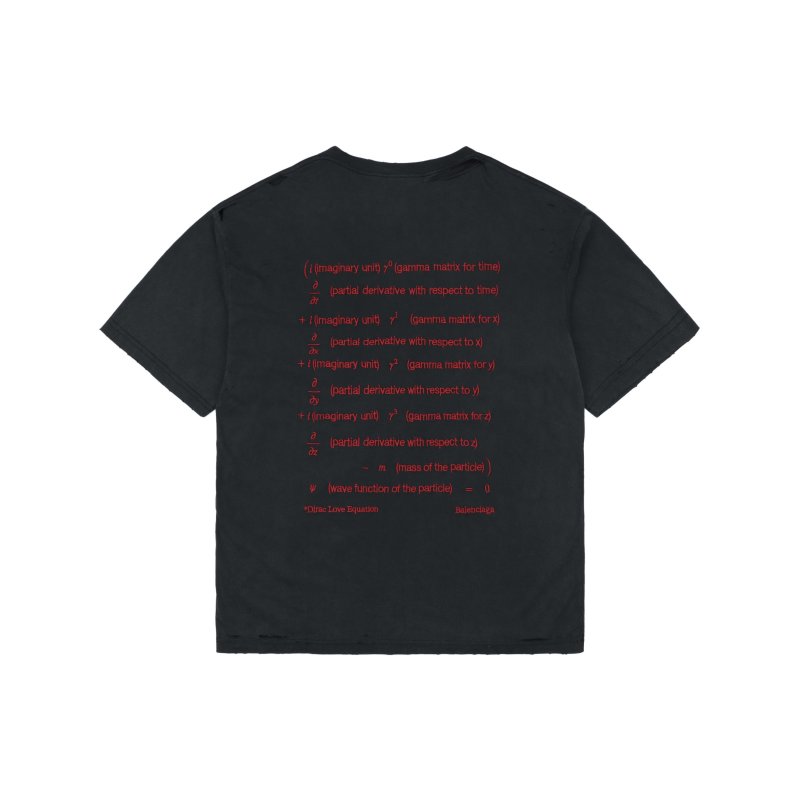 Black Oversized Graphic T-Shirt with Red Text Print view