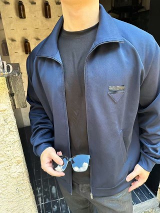 Prada Technical Blue Zip Jacket