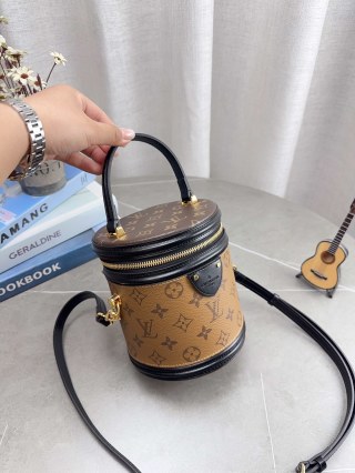 Louis Vuitton Cannes Monogram Canvas Cylinder Bucket Bag view 4