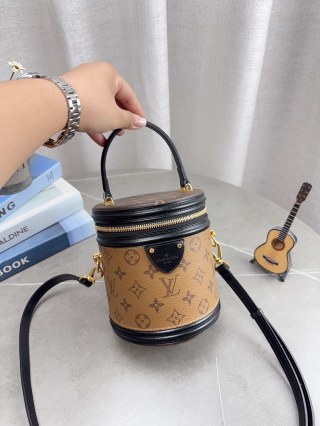 Louis Vuitton Cannes Monogram Canvas Cylinder Bucket Bag view 5