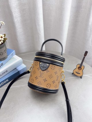 Louis Vuitton Cannes Monogram Canvas Cylinder Bucket Bag view 6