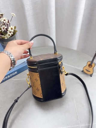 Louis Vuitton Cannes Monogram Canvas Cylinder Bucket Bag view 7