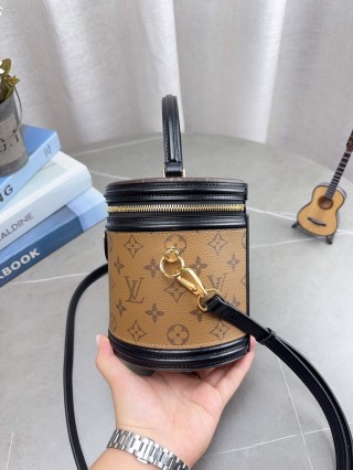 Louis Vuitton Cannes Monogram Canvas Cylinder Bucket Bag view 8