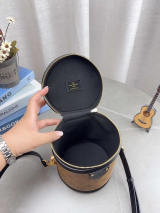 Louis Vuitton Cannes Monogram Canvas Cylinder Bucket Bag view 9