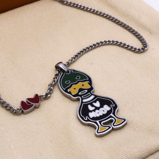 Louis Vuitton Duck Enamel Pendant Necklace - Black & Green view 4