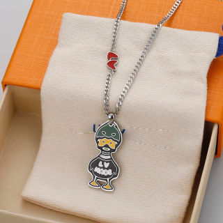 Louis Vuitton Duck Enamel Pendant Necklace - Black & Green view 5