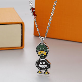 Louis Vuitton Duck Enamel Pendant Necklace - Black & Green view 6