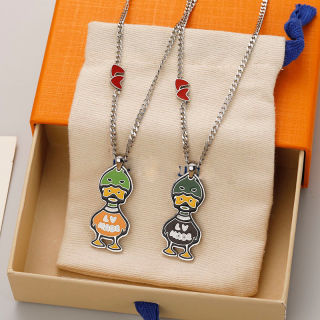 Louis Vuitton Duck Enamel Pendant Necklace - Black & Green view 7