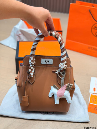 Hermès Toolbox Bag Tan Leather 21cm view 6
