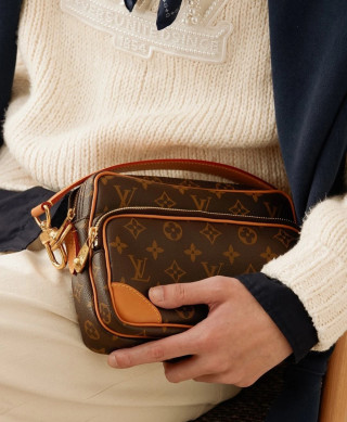 Louis Vuitton Monogram Canvas Crossbody Bag Cognac
