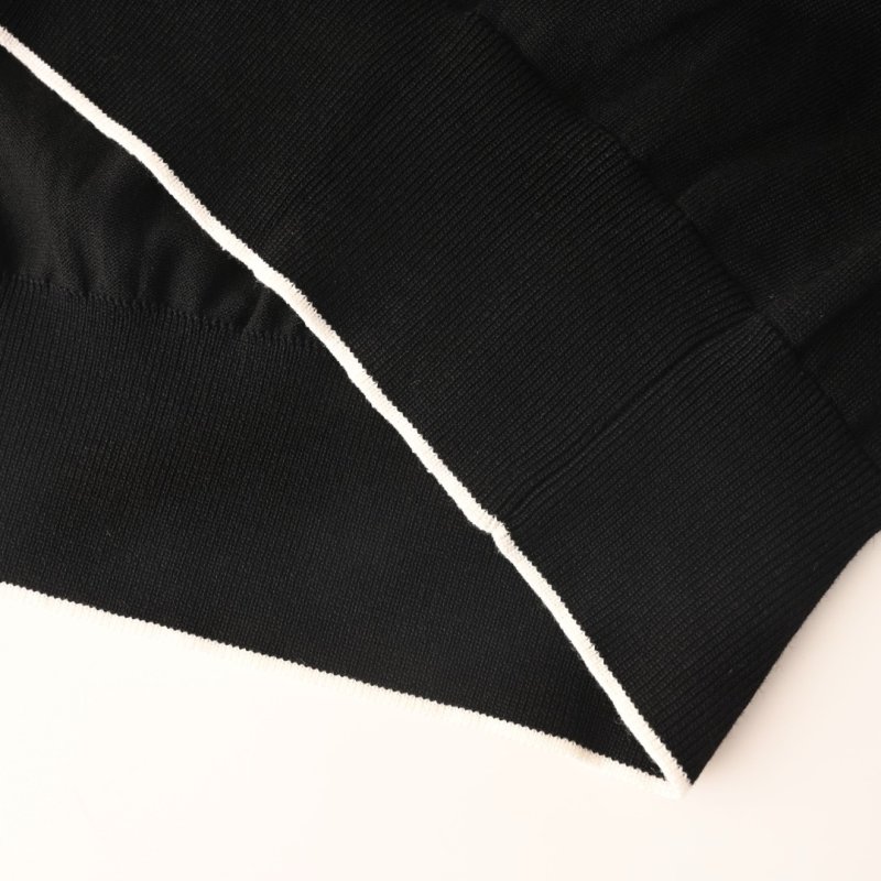 Black Polo Shirt with White Tipping view