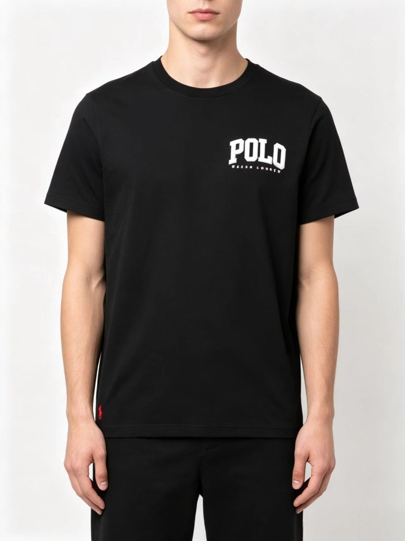 Ralph Lauren POLO Logo Print Black Cotton T-Shirt view