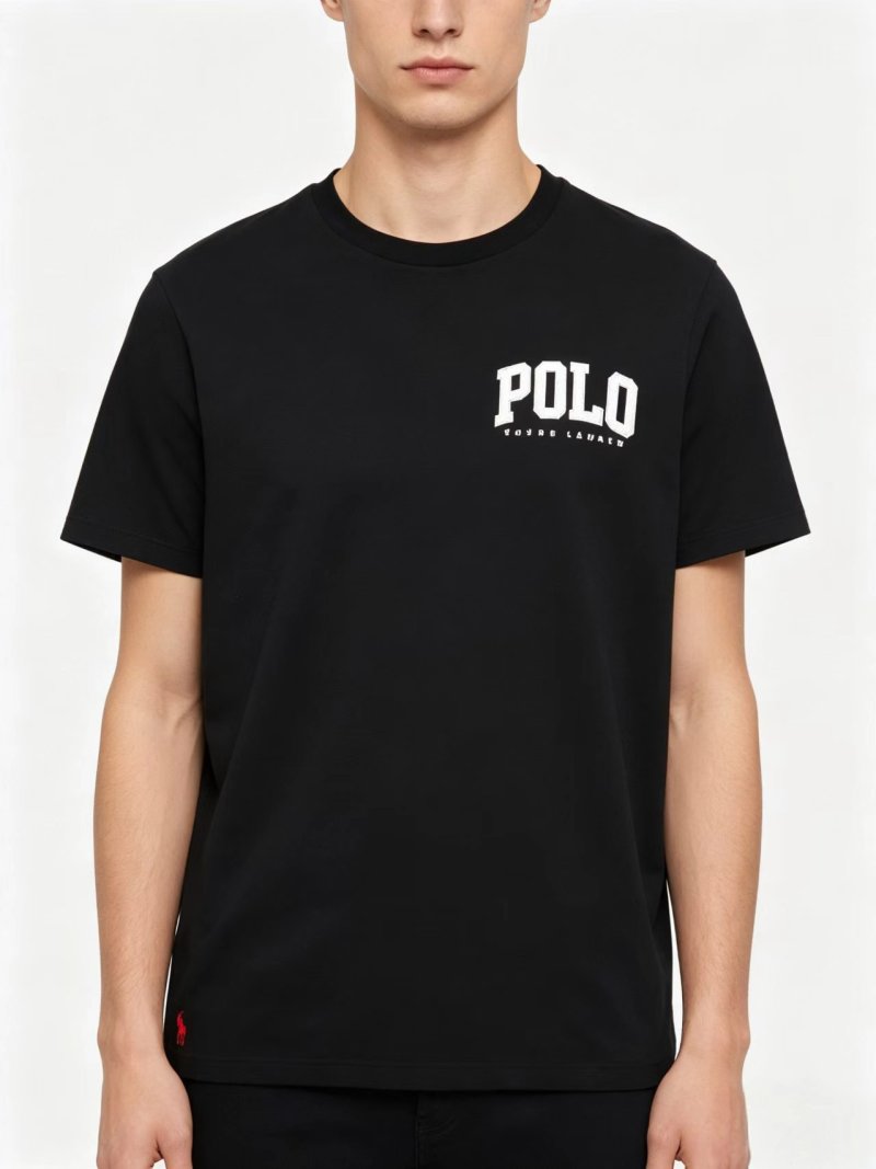 Ralph Lauren POLO Logo Print Black Cotton T-Shirt view