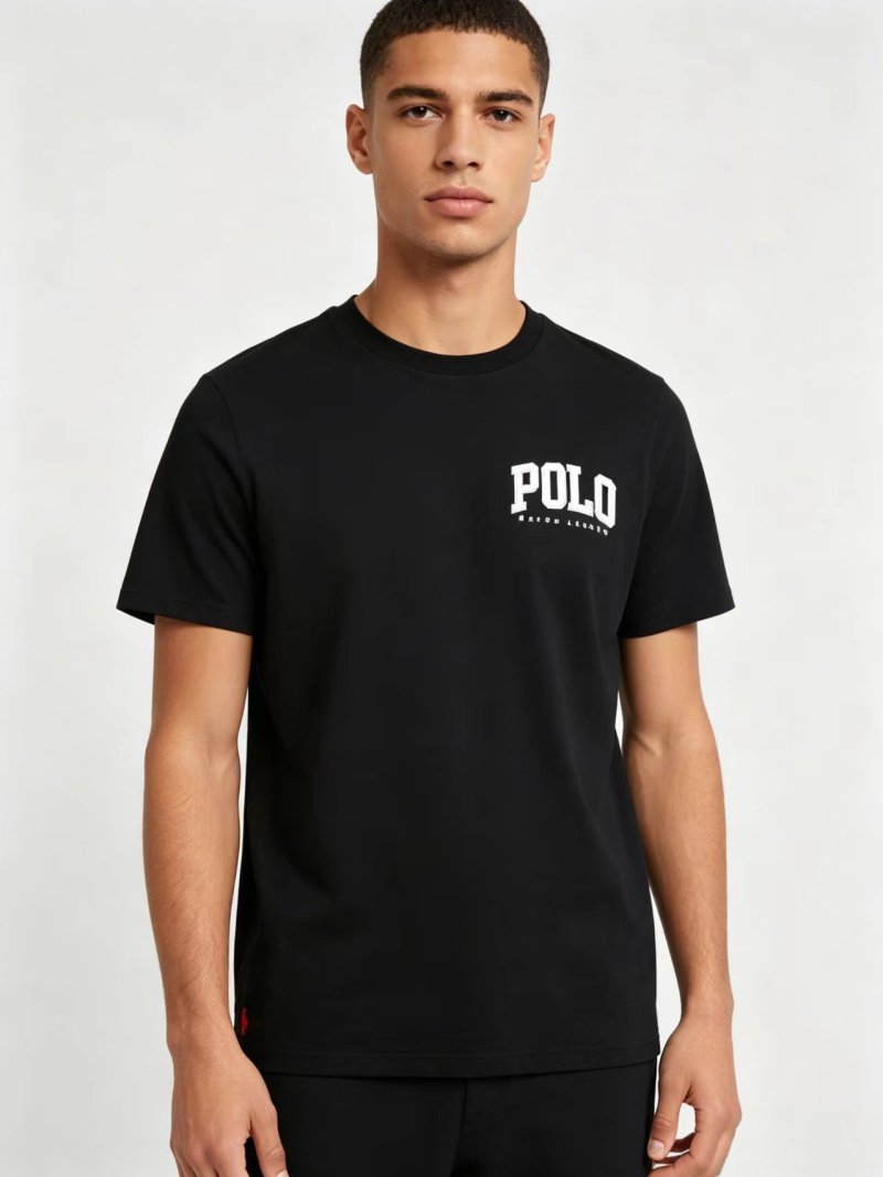 Ralph Lauren POLO Logo Print Black Cotton T-Shirt view