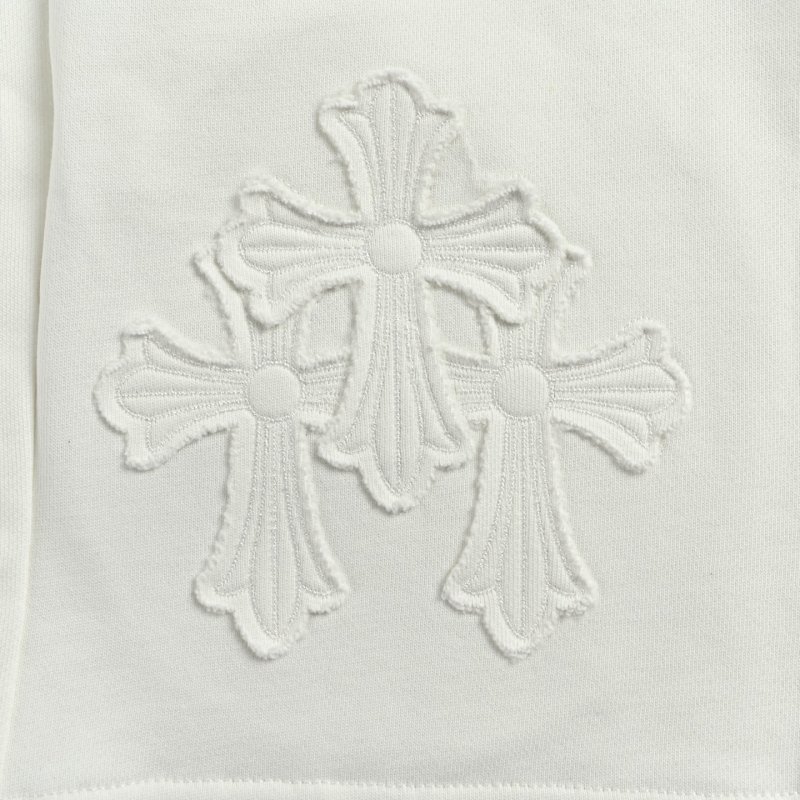 White Embroidered Daisy Shorts view