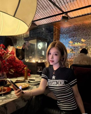 Dior Christian Striped Black & White Short Sleeve T-Shirt view 2