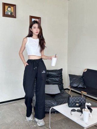 Balenciaga Black Logo Sweatpants view 6