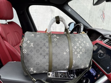 Louis Vuitton Monogram Travel Duffel Bag Grey view 2
