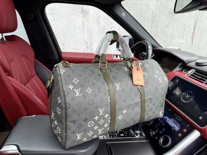 Louis Vuitton Monogram Travel Duffel Bag Grey view 3