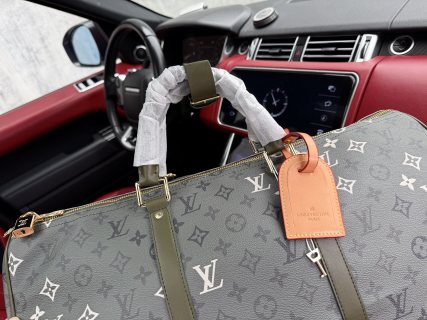 Louis Vuitton Monogram Travel Duffel Bag Grey view 5