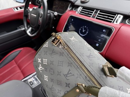 Louis Vuitton Monogram Travel Duffel Bag Grey view 6