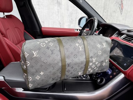 Louis Vuitton Monogram Travel Duffel Bag Grey view 8