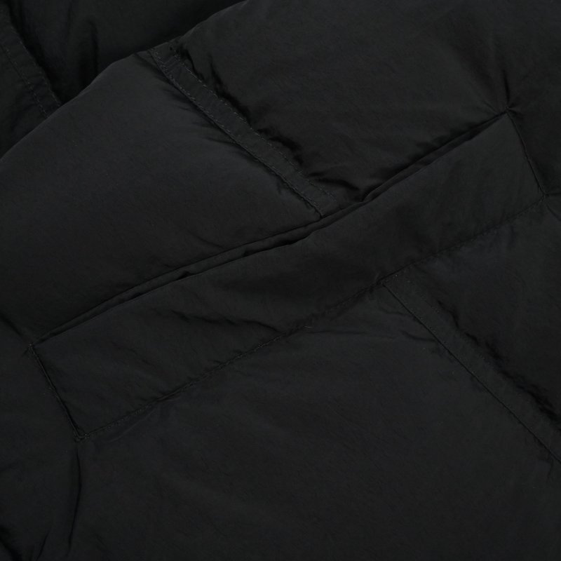 Black Quilted Puffer Down Jacket view