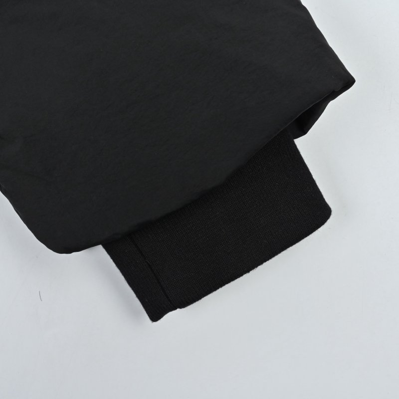 Black Quilted Puffer Down Jacket view