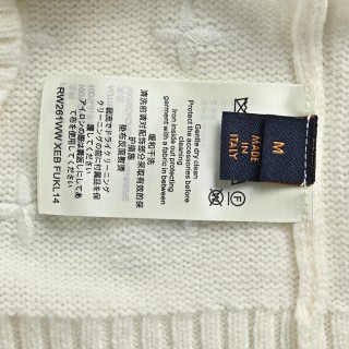 Louis Vuitton Monogram Embroidered Short-Sleeve Knit Tee - Cream view 6