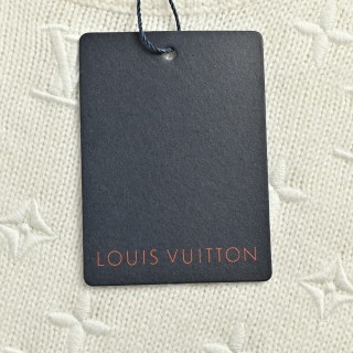 Louis Vuitton Monogram Embroidered Short-Sleeve Knit Tee - Cream view 7
