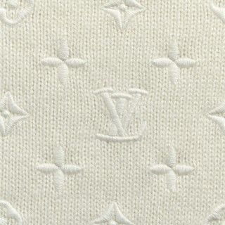 Louis Vuitton Monogram Embroidered Short-Sleeve Knit Tee - Cream view 8