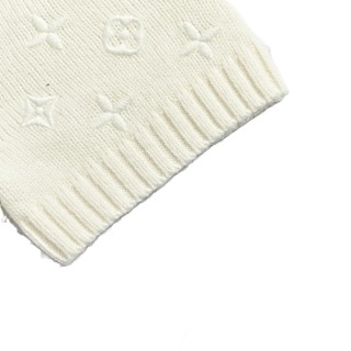 Louis Vuitton Monogram Embroidered Short-Sleeve Knit Tee - Cream view 9