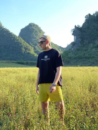 Balenciaga Mode Black Logo T-Shirt view 3