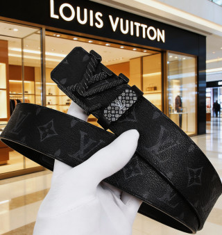Louis Vuitton Monogram Canvas Belt Black 4.0cm view 2