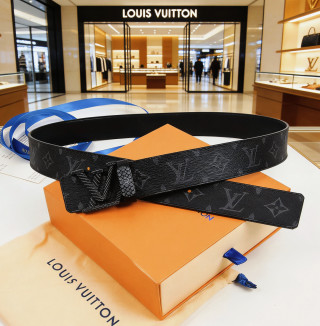 Louis Vuitton Monogram Canvas Belt Black 4.0cm view 3