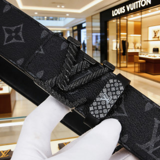 Louis Vuitton Monogram Canvas Belt Black 4.0cm view 7