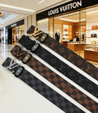 Louis Vuitton Monogram Canvas Belt Black 4.0cm view 9