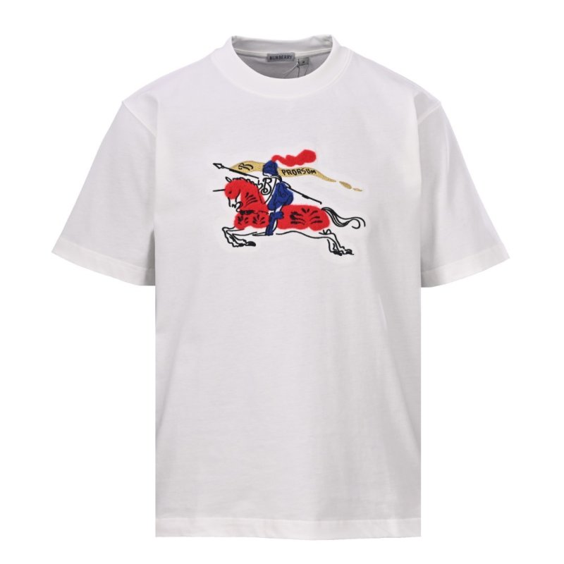 Burberry EKD Embroidered White T-Shirt view