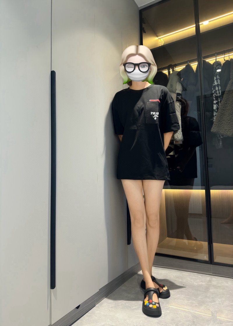 Prada Black Logo T-Shirt Dress