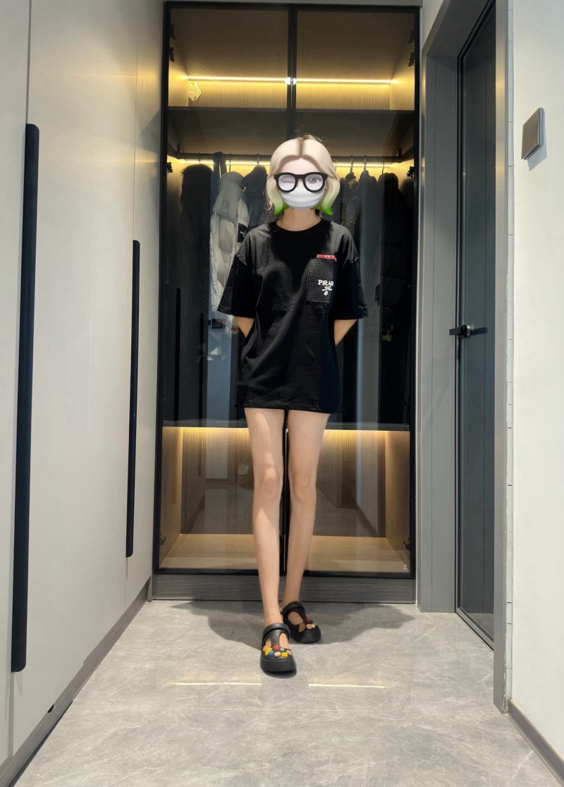 Prada Black Logo T-Shirt Dress view