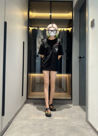 Prada Black Logo T-Shirt Dress view 3