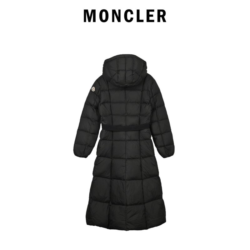Black Quilted Puffer Down Jacket – Mid-Length Winter Coat view