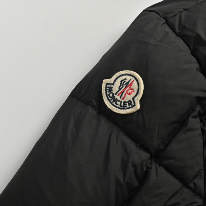 Black Quilted Puffer Down Jacket – Mid-Length Winter Coat view