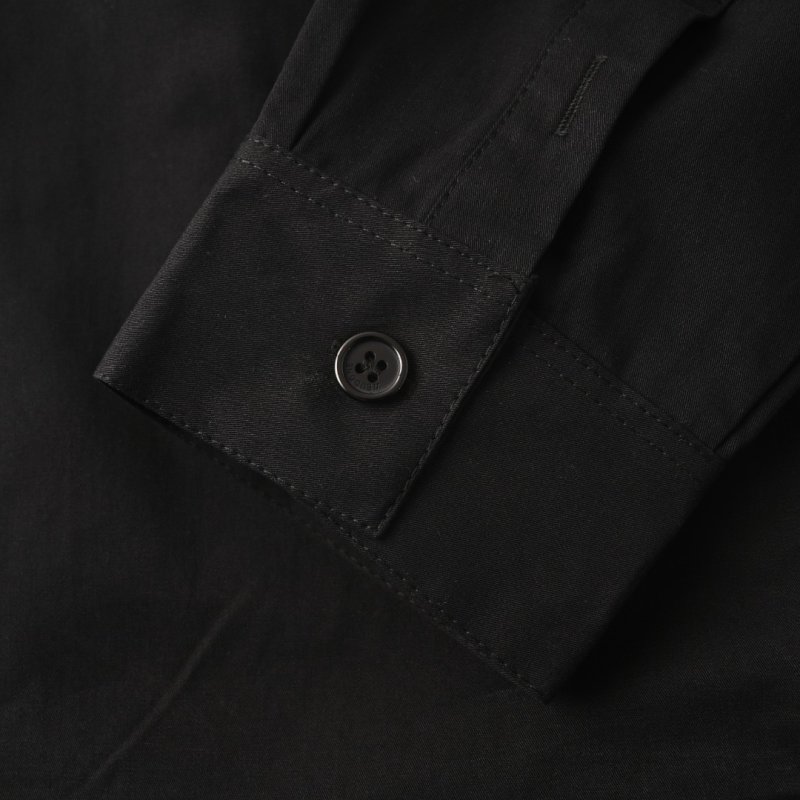 Black Oversized Button-Up Shirt Dress view