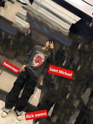 Flesh and Blood Graphic Long Sleeve T-Shirt Charcoal view 3