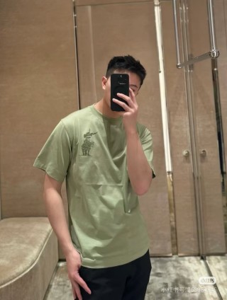Sage Green Graphic Print Short Sleeve T-Shirt view 2