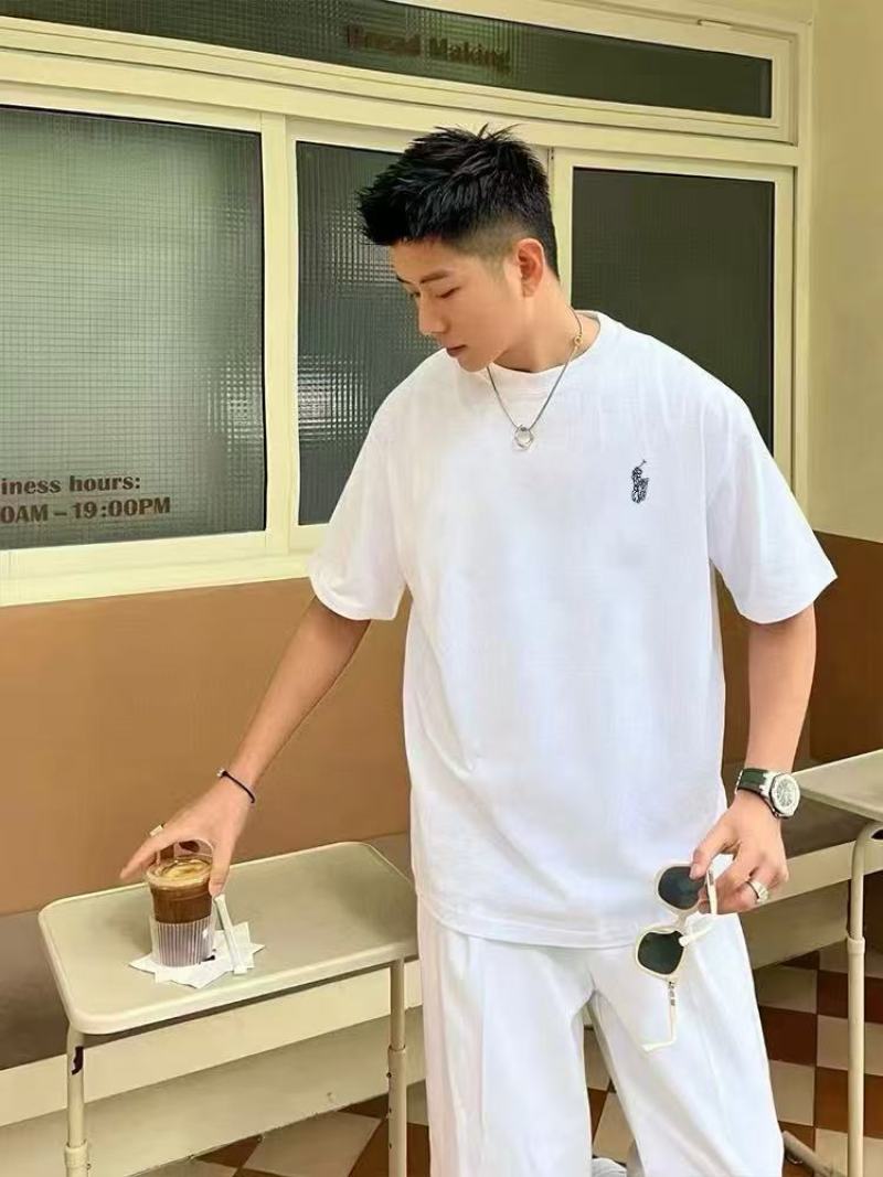 Ralph Lauren White Pique Crew Neck T-Shirt view